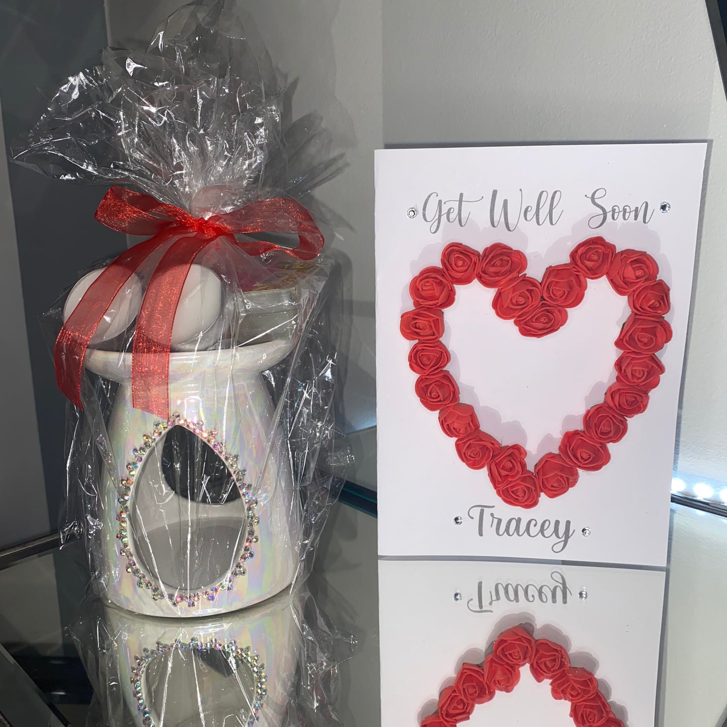 Get well soon rose 3D Card