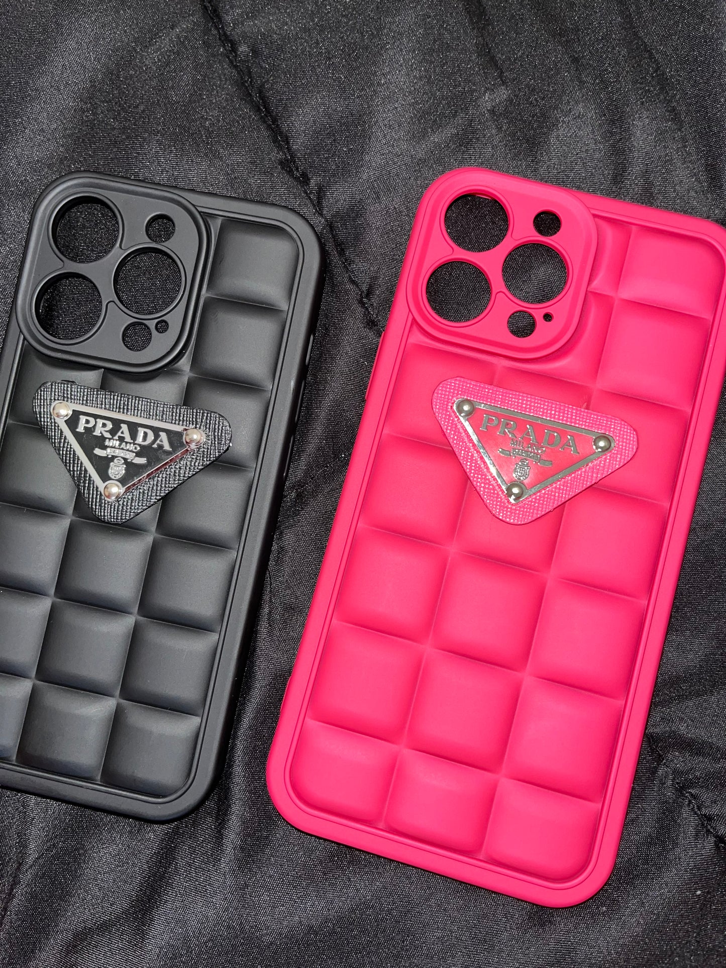 Pink waffle iPhone 14 Pro max & IPhone 15 pro max waffle Case