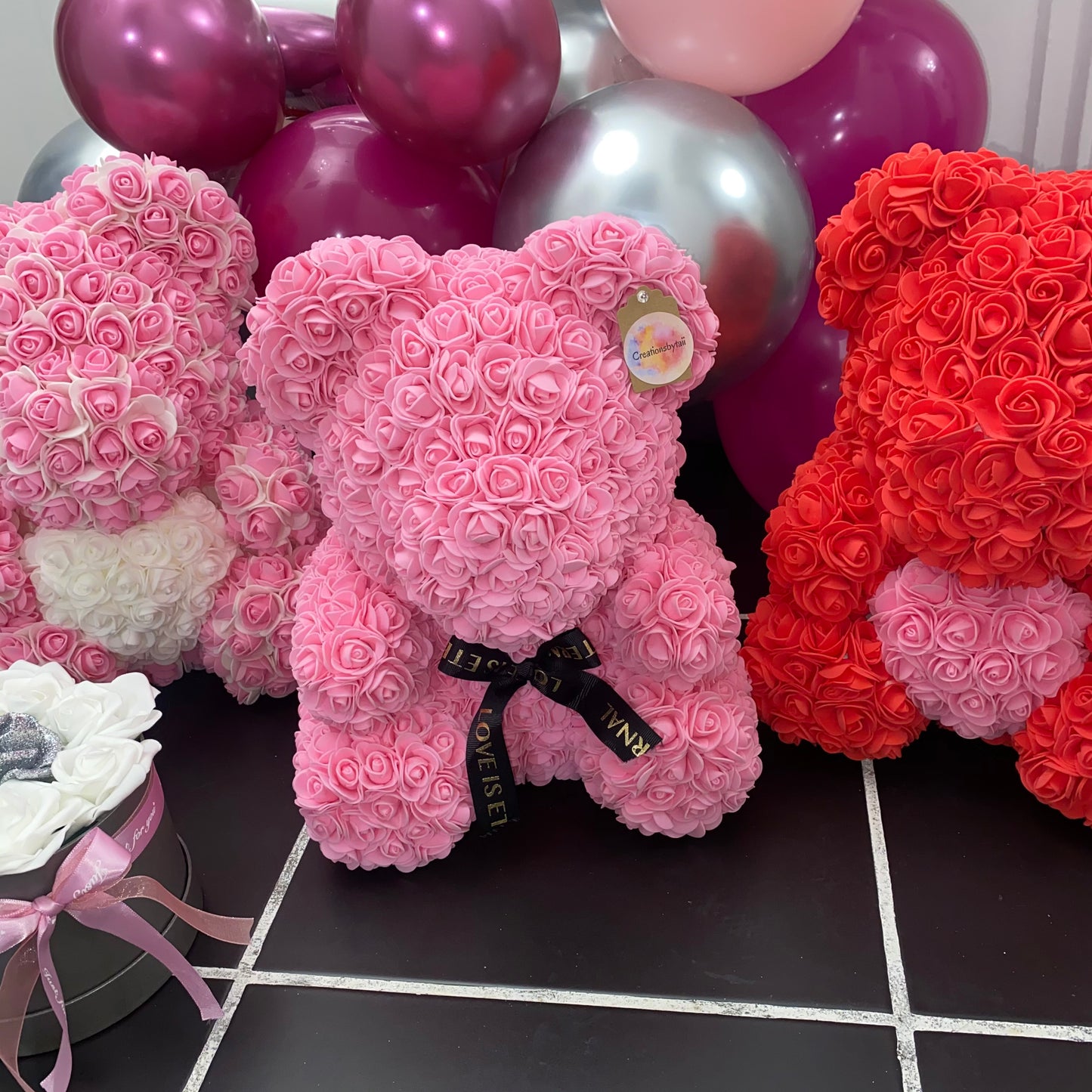 40cm Rose Flower Teddy Bear