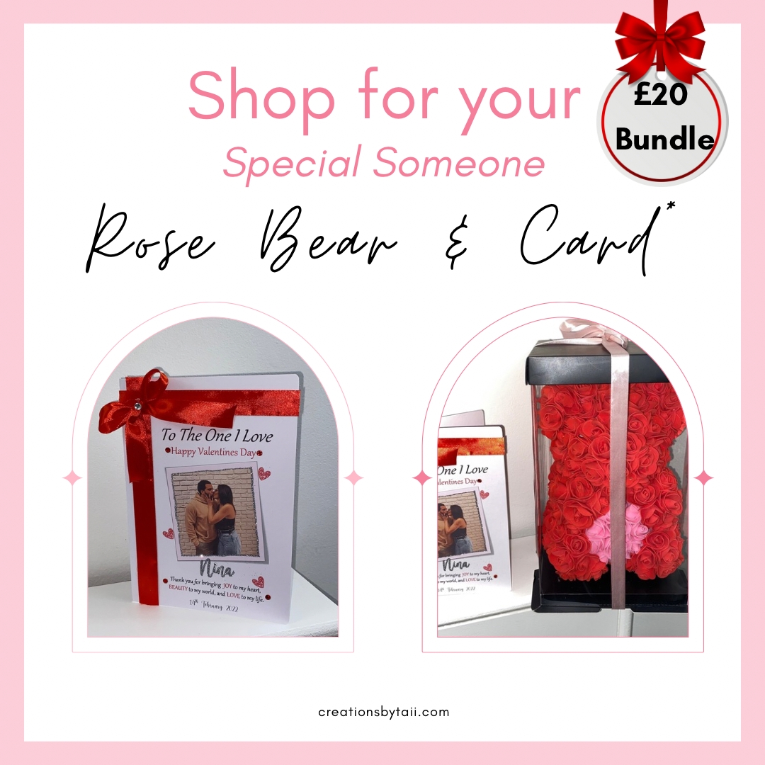 Rose Bear & Card 2pc Bundle