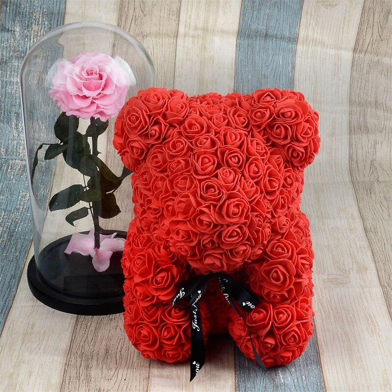 Medium Forever Rose Bear