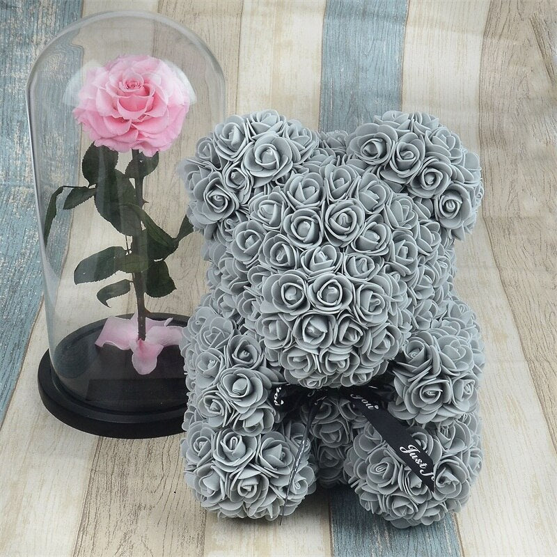 Medium Forever Rose Bear