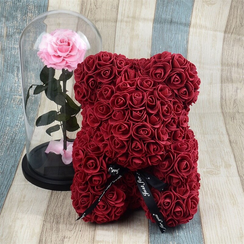 Medium Forever Rose Bear
