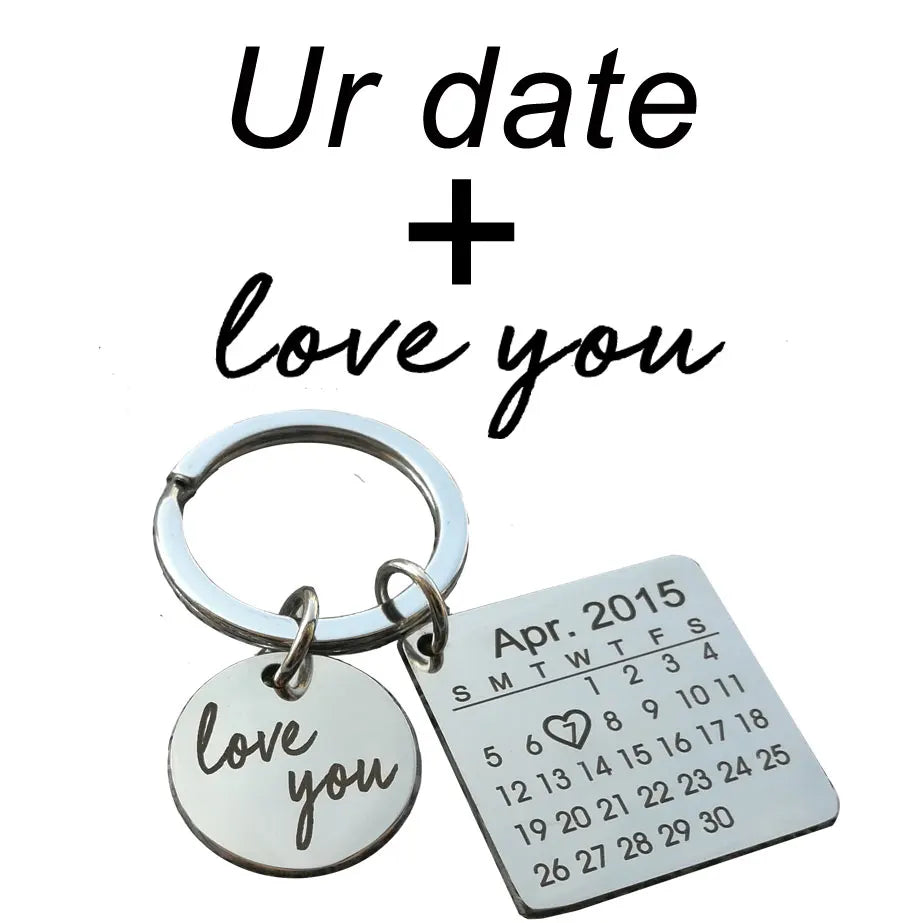 Personalised Calendar Engraved Keyring