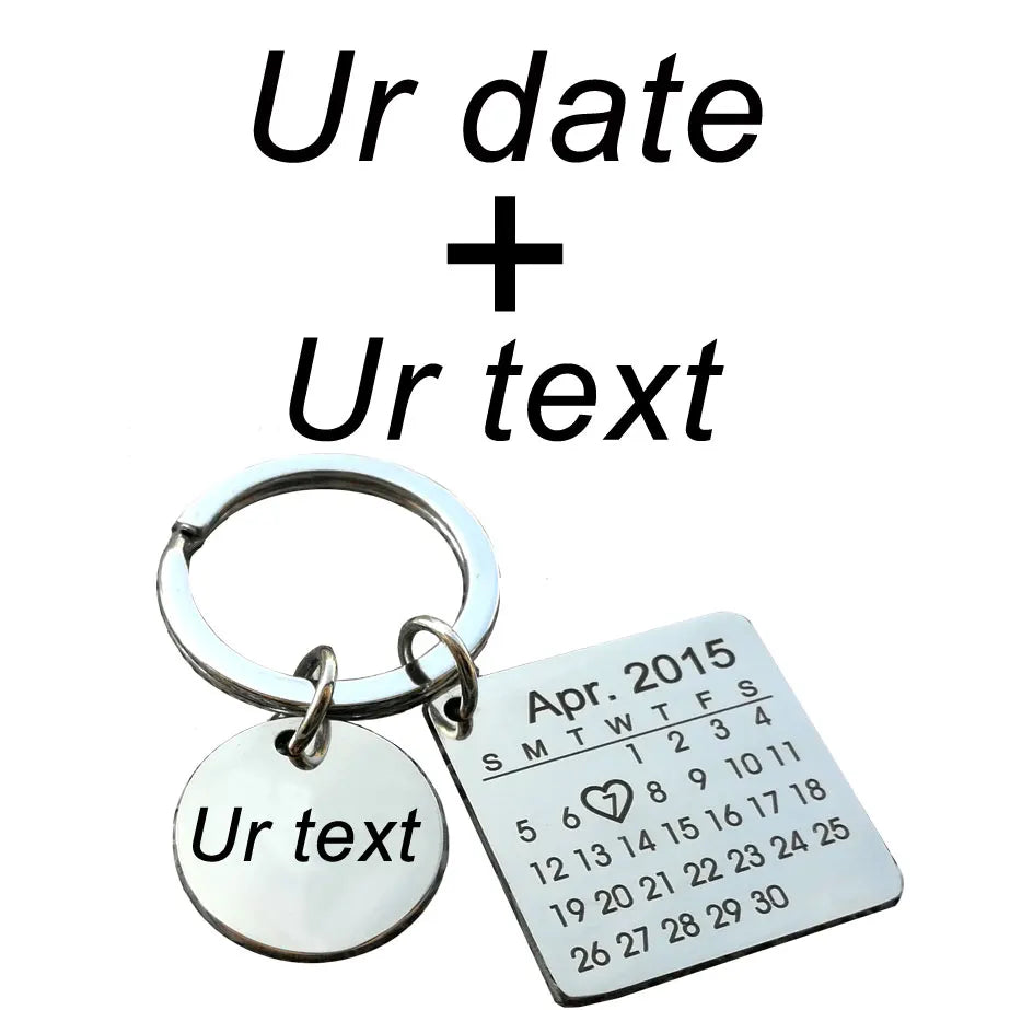 Personalised Calendar Engraved Keyring