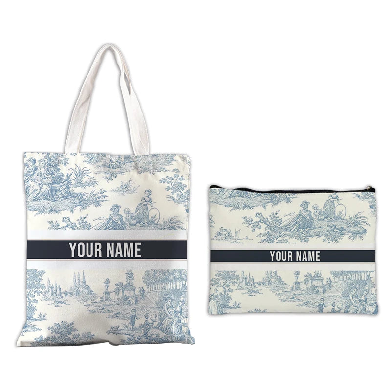 Custom Makeup & Tote Handbag Set