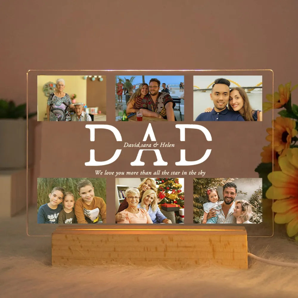 Personalised Photo 3D Acrylic Lamp Night Light
