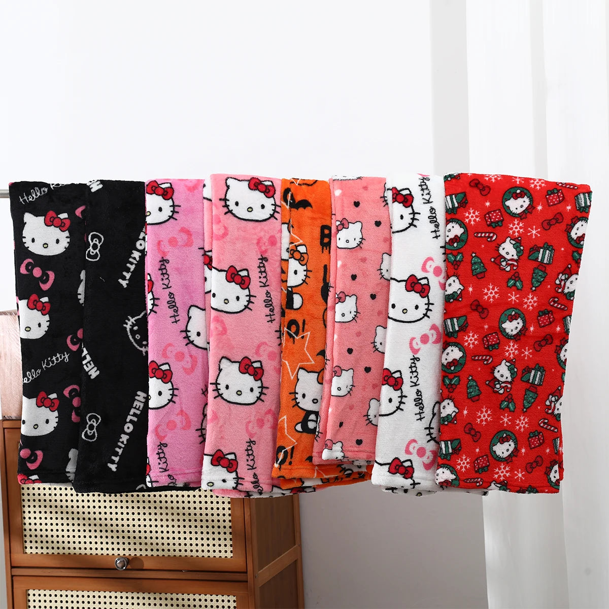sanrio Cartoon Hello Kitty trousers Christmas Halloween Boys girls Clothes Accessories Children's Autumn winter sleeping pants
