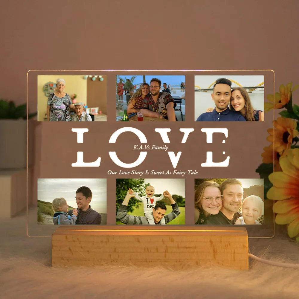 Personalised Photo 3D Acrylic Lamp Night Light