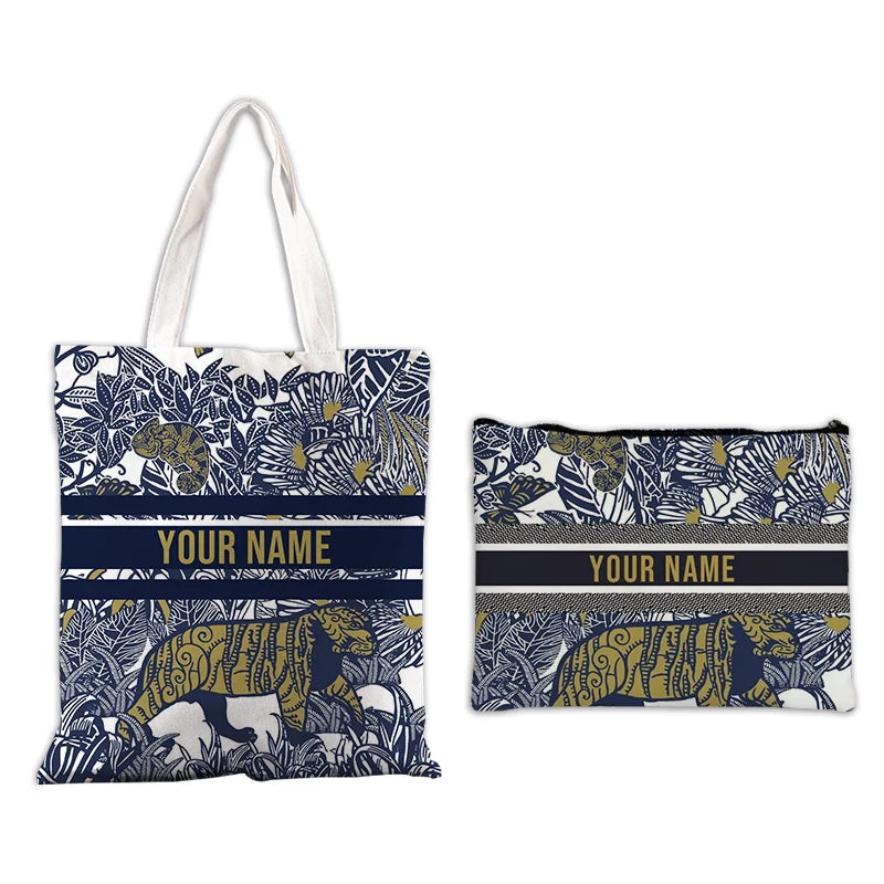 Custom Makeup & Tote Handbag Set