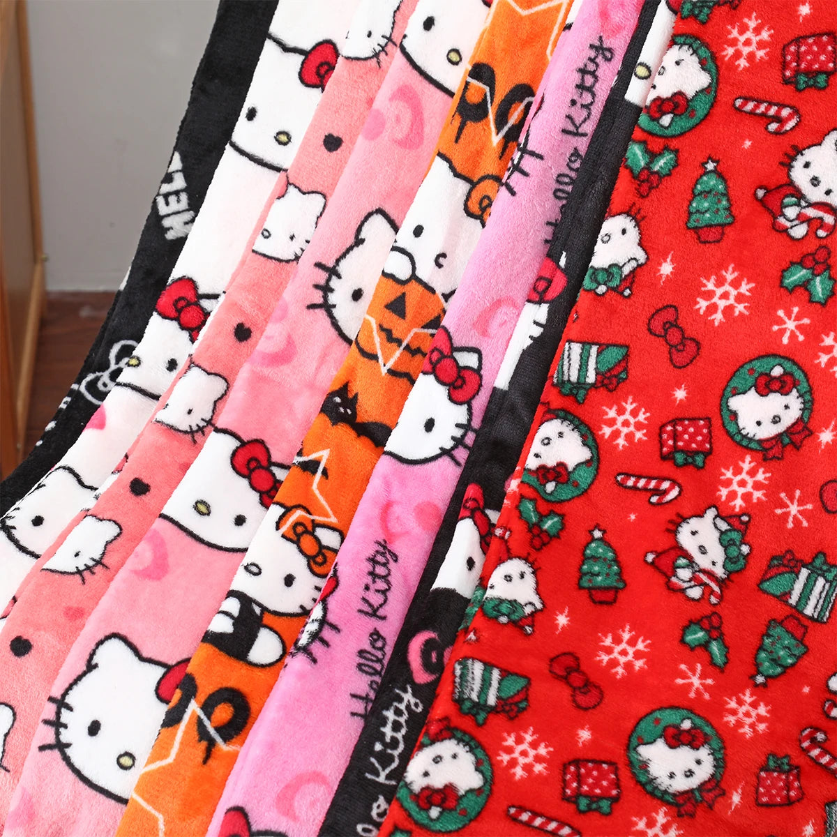 sanrio Cartoon Hello Kitty trousers Christmas Halloween Boys girls Clothes Accessories Children's Autumn winter sleeping pants