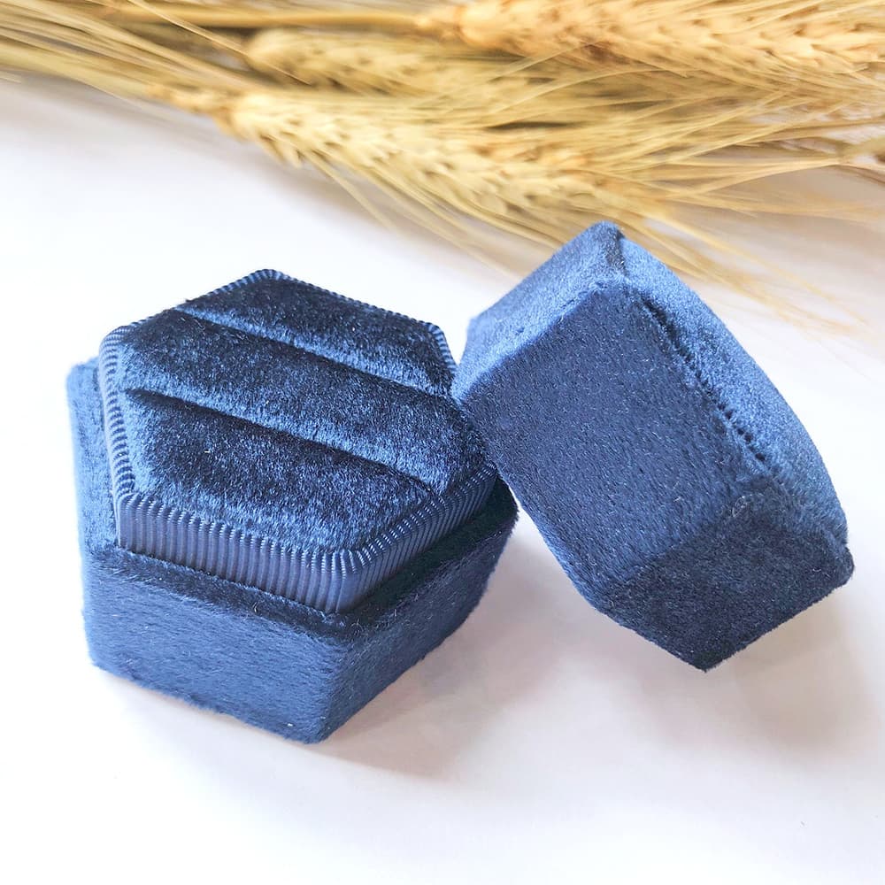 Velvet Ring Box customised Wedding Engagement Ring Box