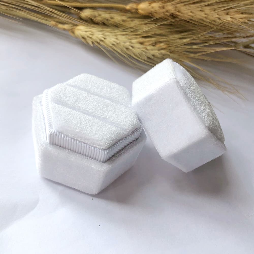 Velvet Ring Box customised Wedding Engagement Ring Box