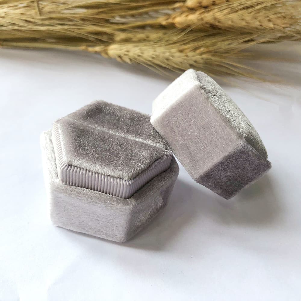Velvet Ring Box customised Wedding Engagement Ring Box