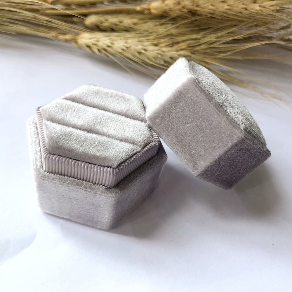 Velvet Ring Box customised Wedding Engagement Ring Box