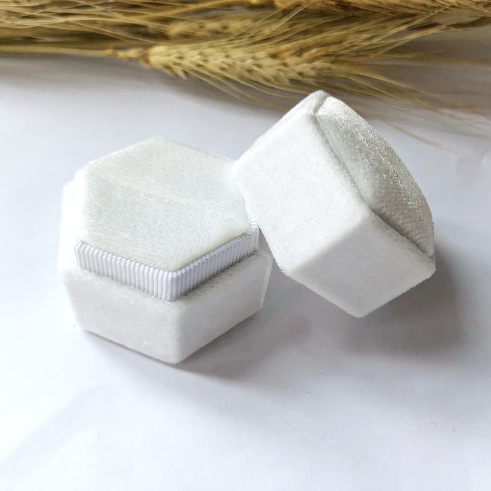 Velvet Ring Box customised Wedding Engagement Ring Box