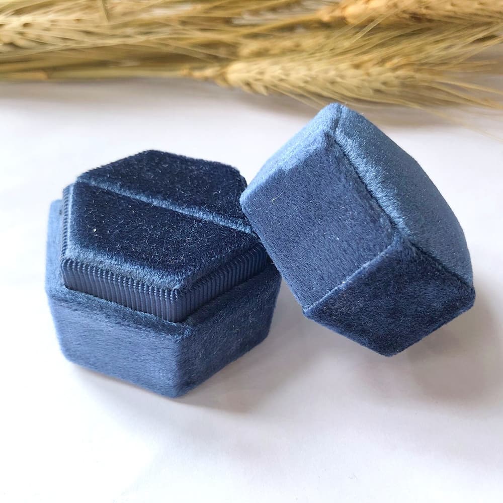 Velvet Ring Box customised Wedding Engagement Ring Box