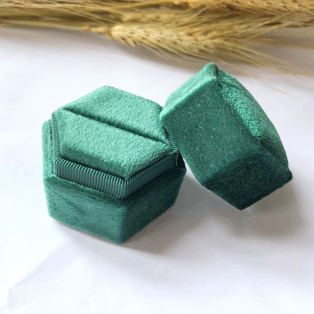 Velvet Ring Box customised Wedding Engagement Ring Box