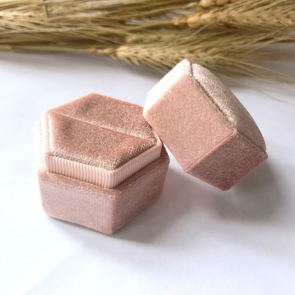 Velvet Ring Box customised Wedding Engagement Ring Box