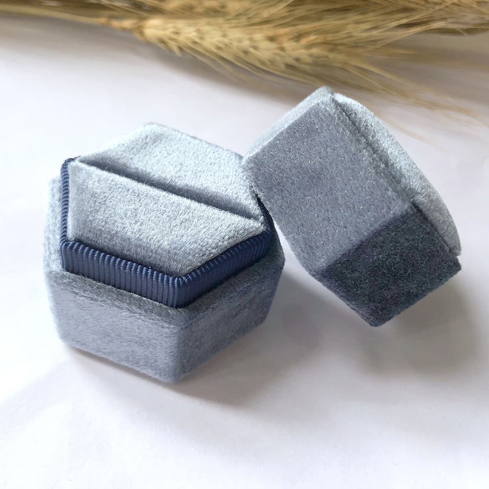 Velvet Ring Box customised Wedding Engagement Ring Box