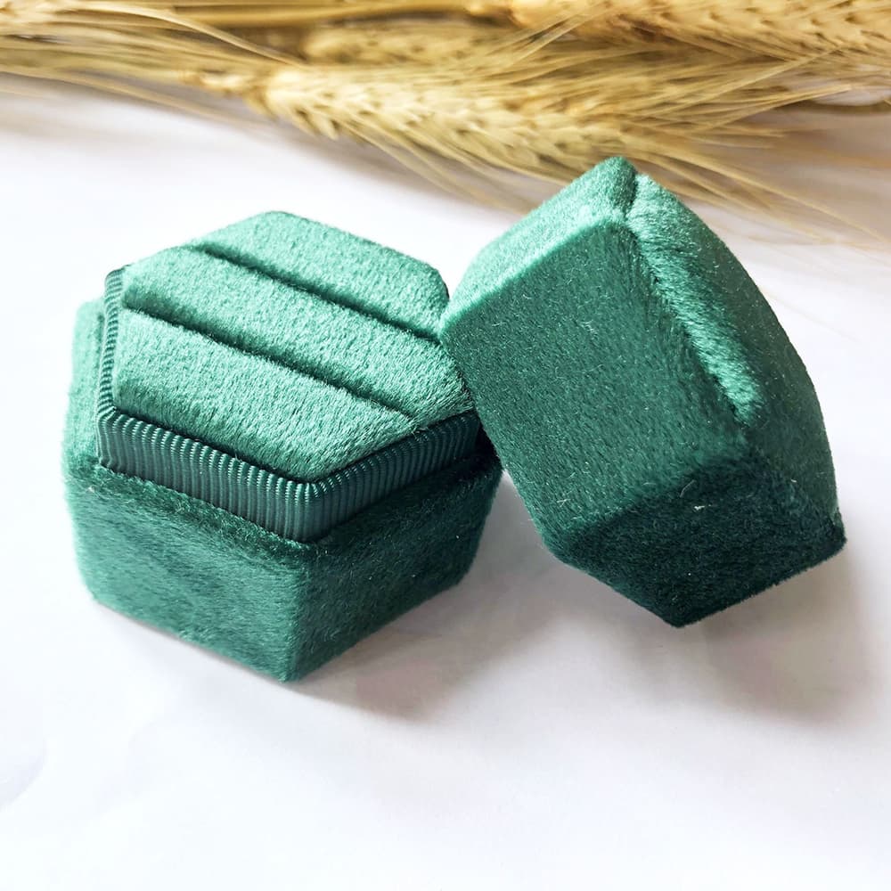 Velvet Ring Box customised Wedding Engagement Ring Box
