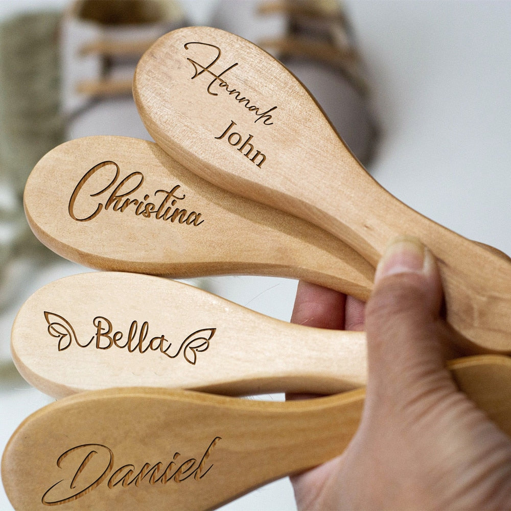 Personalised Engraved Baby Hairbrush