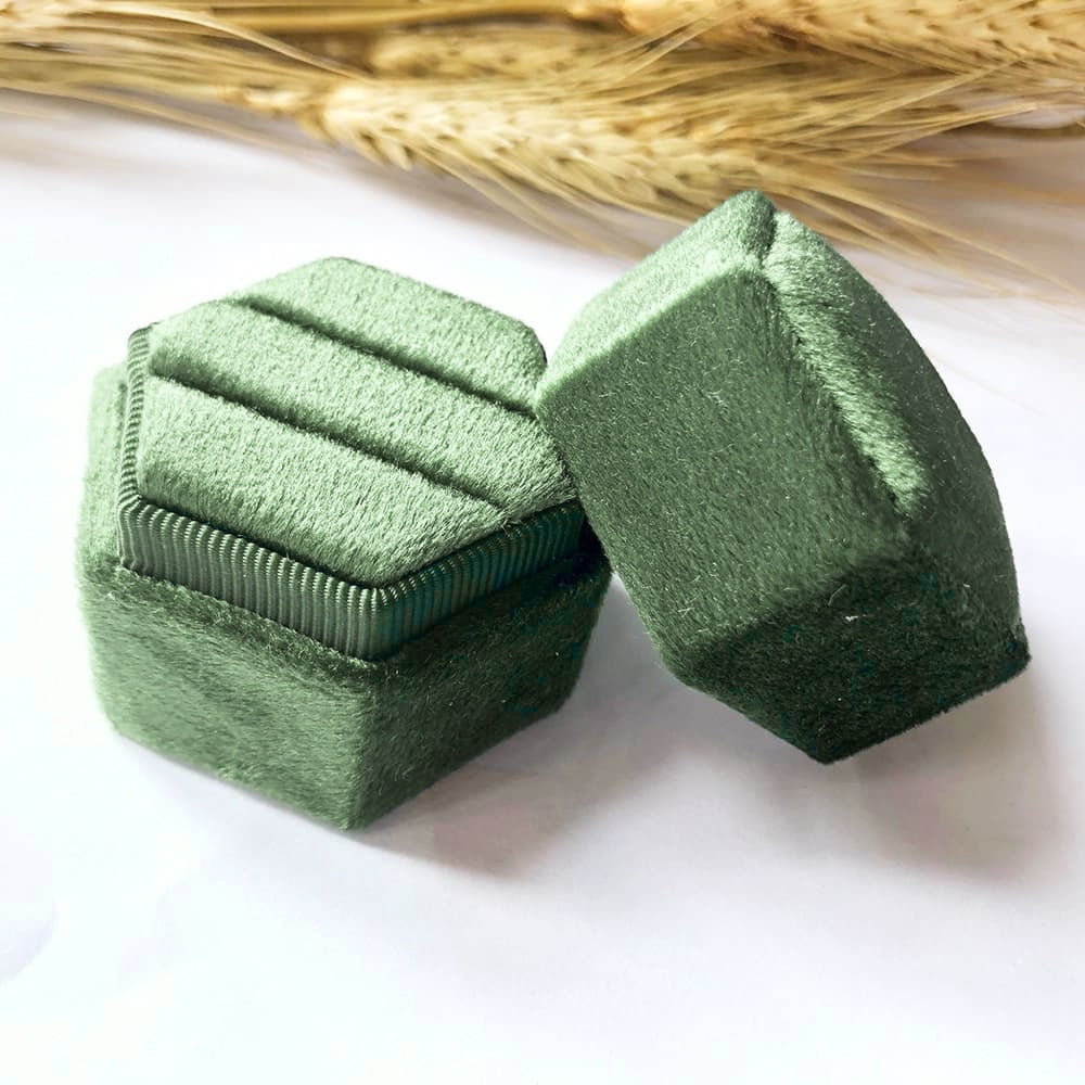 Velvet Ring Box customised Wedding Engagement Ring Box