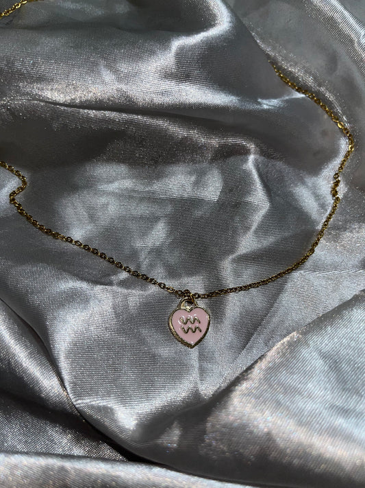 Aquarius gold chain necklace