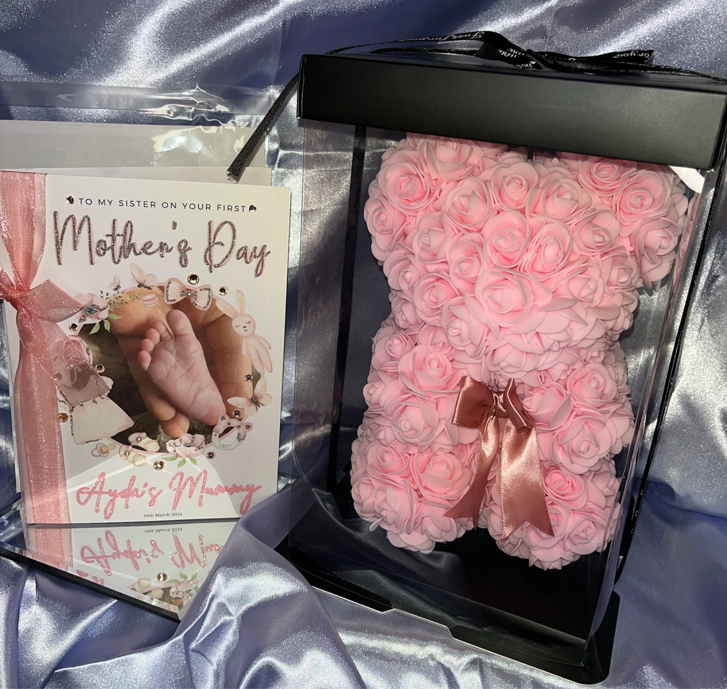 2pc Bundle Card & Rose Bear Mother’s Day.