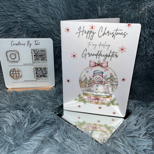 Christmas snow globe Card