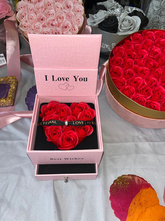 Love you rose jewellery box