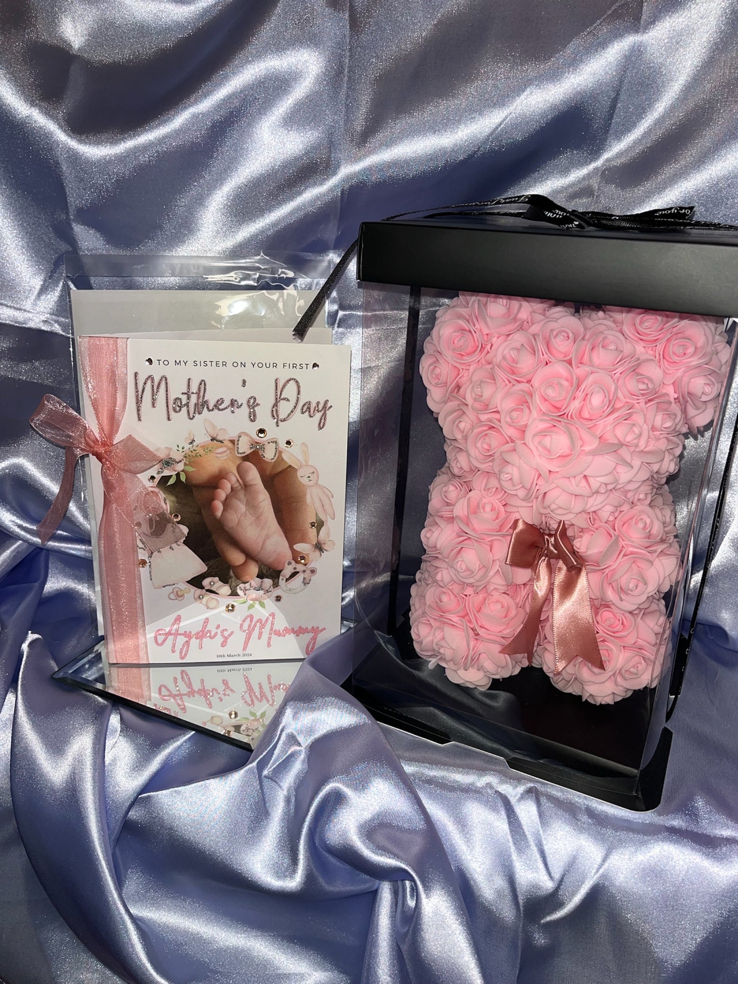 2pc Bundle Card & Rose Bear Mother’s Day.