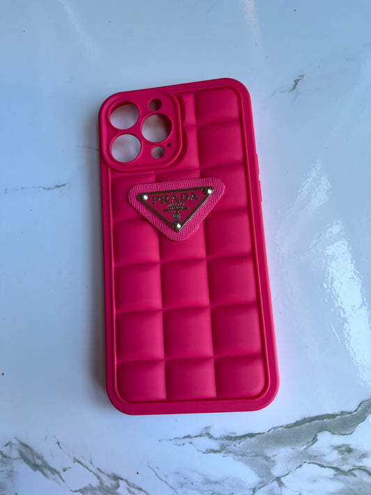 Pink waffle iPhone 14 Pro max & IPhone 15 pro max waffle Case