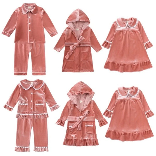 Pink Velvet pyjama Sets