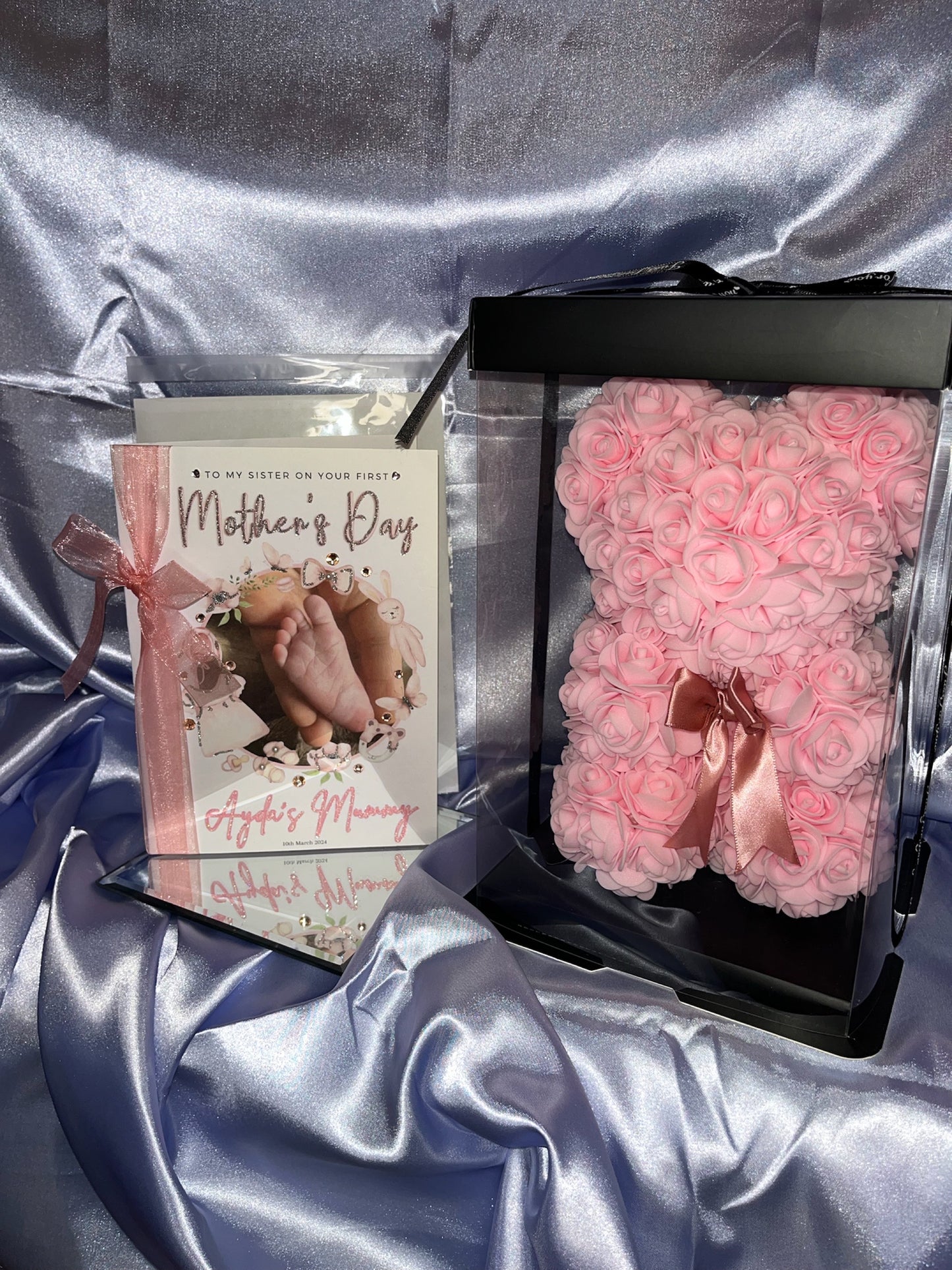 2pc Bundle Card & Rose Bear Mother’s Day.