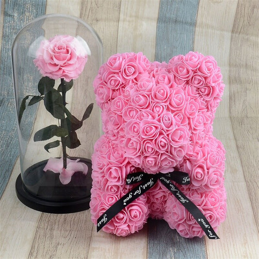 Medium Forever Rose Bear