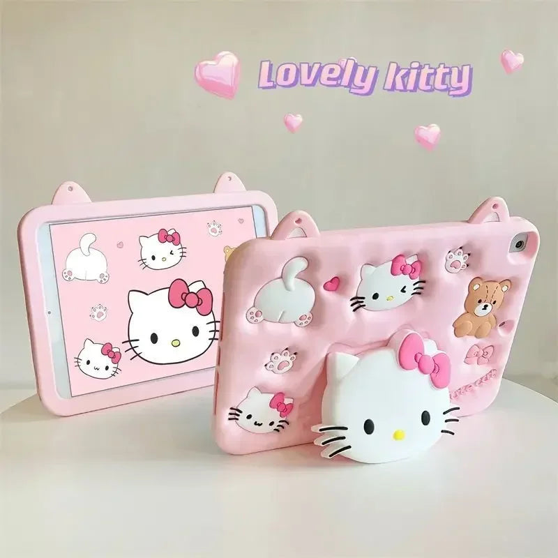 Kids EVA Hello Kitty Stand Case for Samsung Galaxy Tab A9 8.7" X110 Tab A9Plus X216 Tab A8 a7 Lite T220 Shockproof Cover Funda