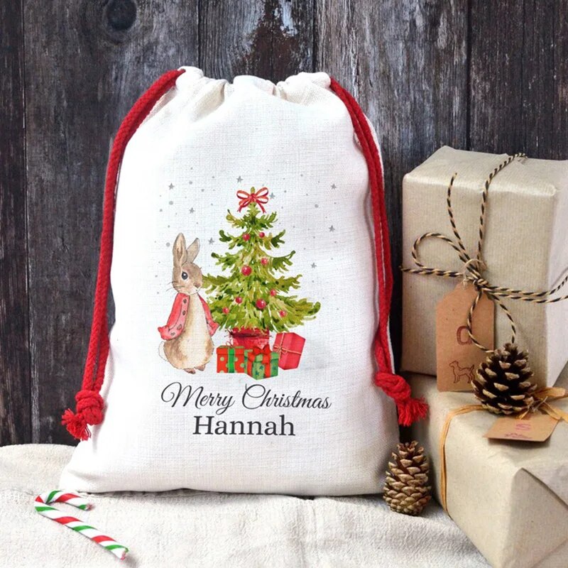 personalised stocking santa sack gift toy bag