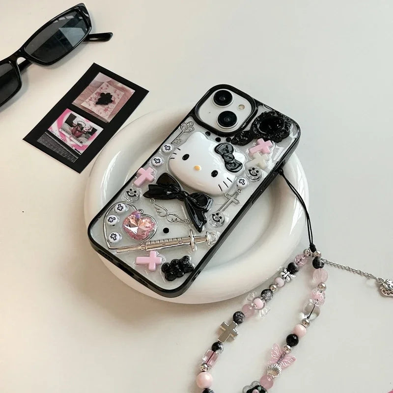 Kawaii Cute 3D Sanrio Y2K Hello Kitty Phone Case