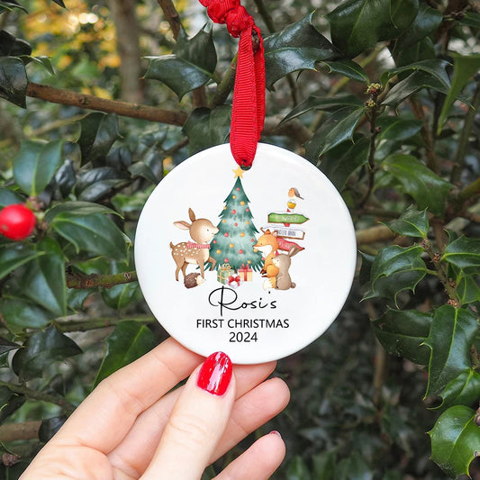 Personalised Christmas Baby Ornament Keepsake bauble