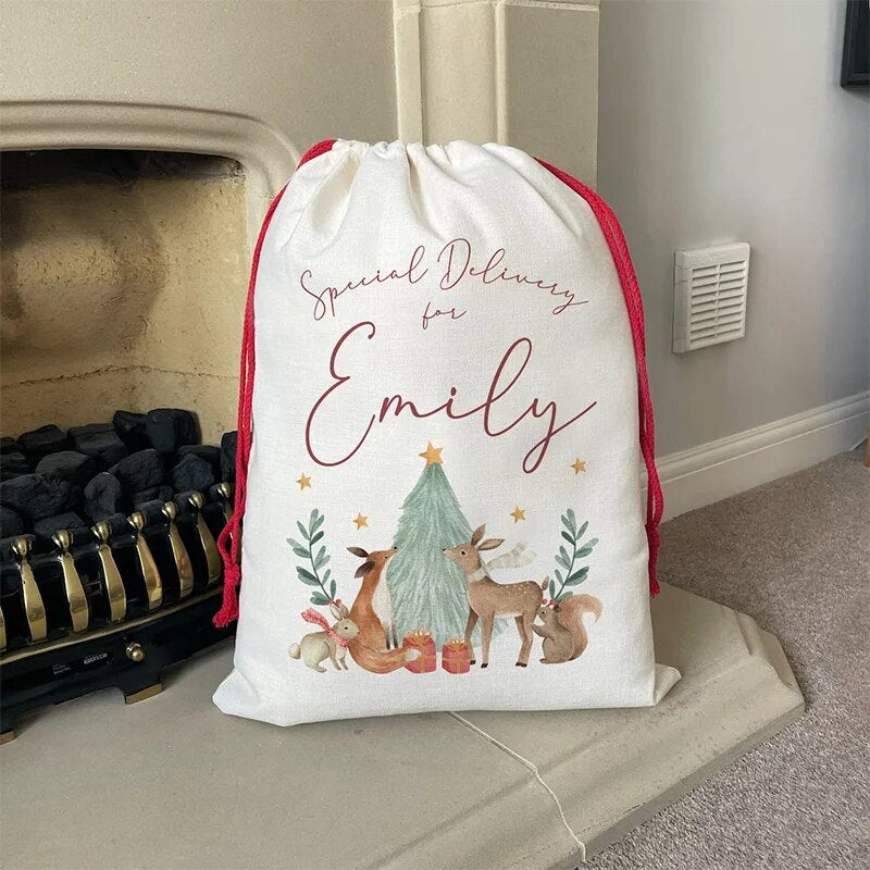 personalised Santa gift sack