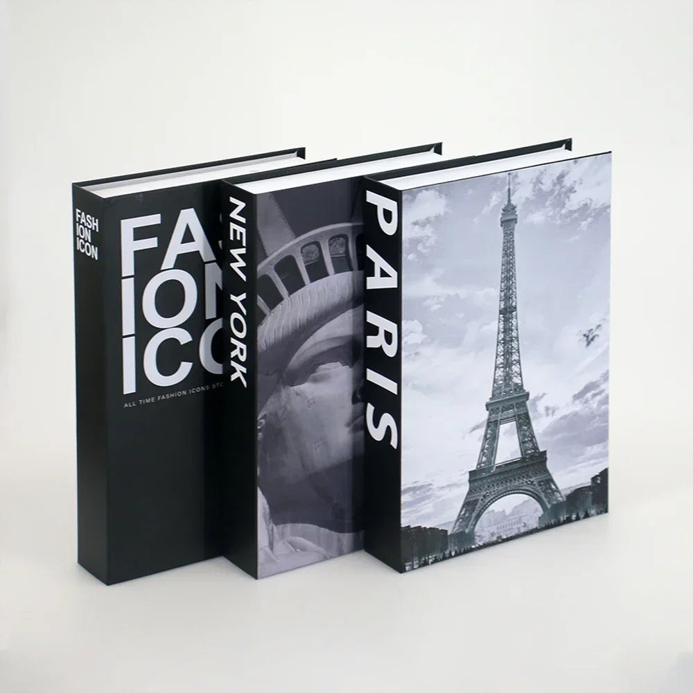 3Pcs Fashion Fake Books Living Room Decoration Designer Books Coffee Table Ornaments Club Hotel Room Villa Prop Books Decoration