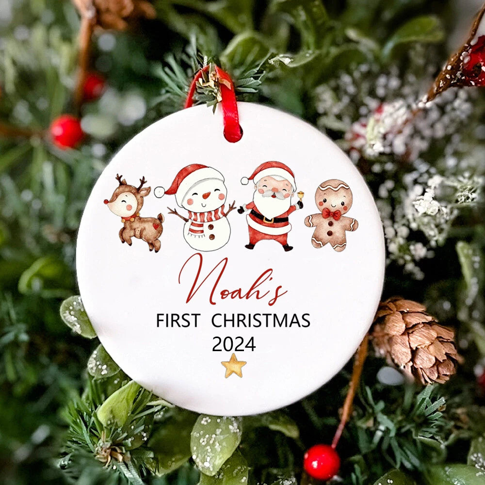 Personalised Christmas Baby Ornament Keepsake bauble