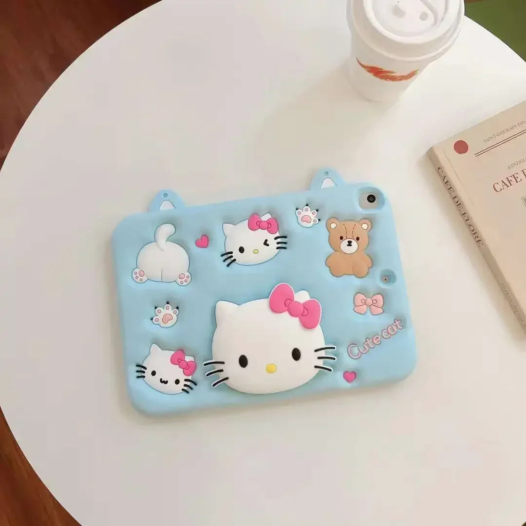 Kids EVA Hello Kitty Stand Case for Samsung Galaxy Tab A9 8.7" X110 Tab A9Plus X216 Tab A8 a7 Lite T220 Shockproof Cover Funda