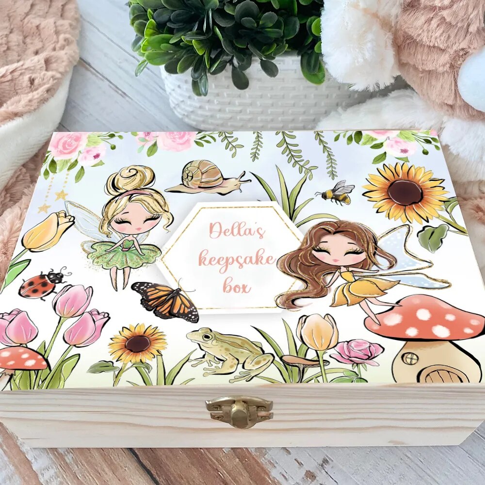 Personalised Baby Keepsake Wooden Box Memory Case