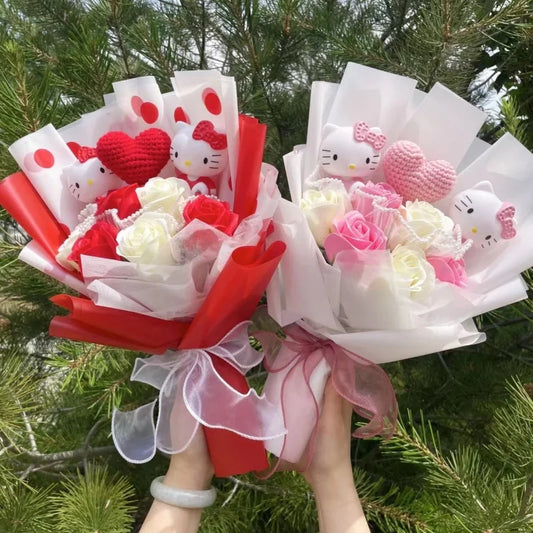 Hellokitty Flowers Plush Bouquet