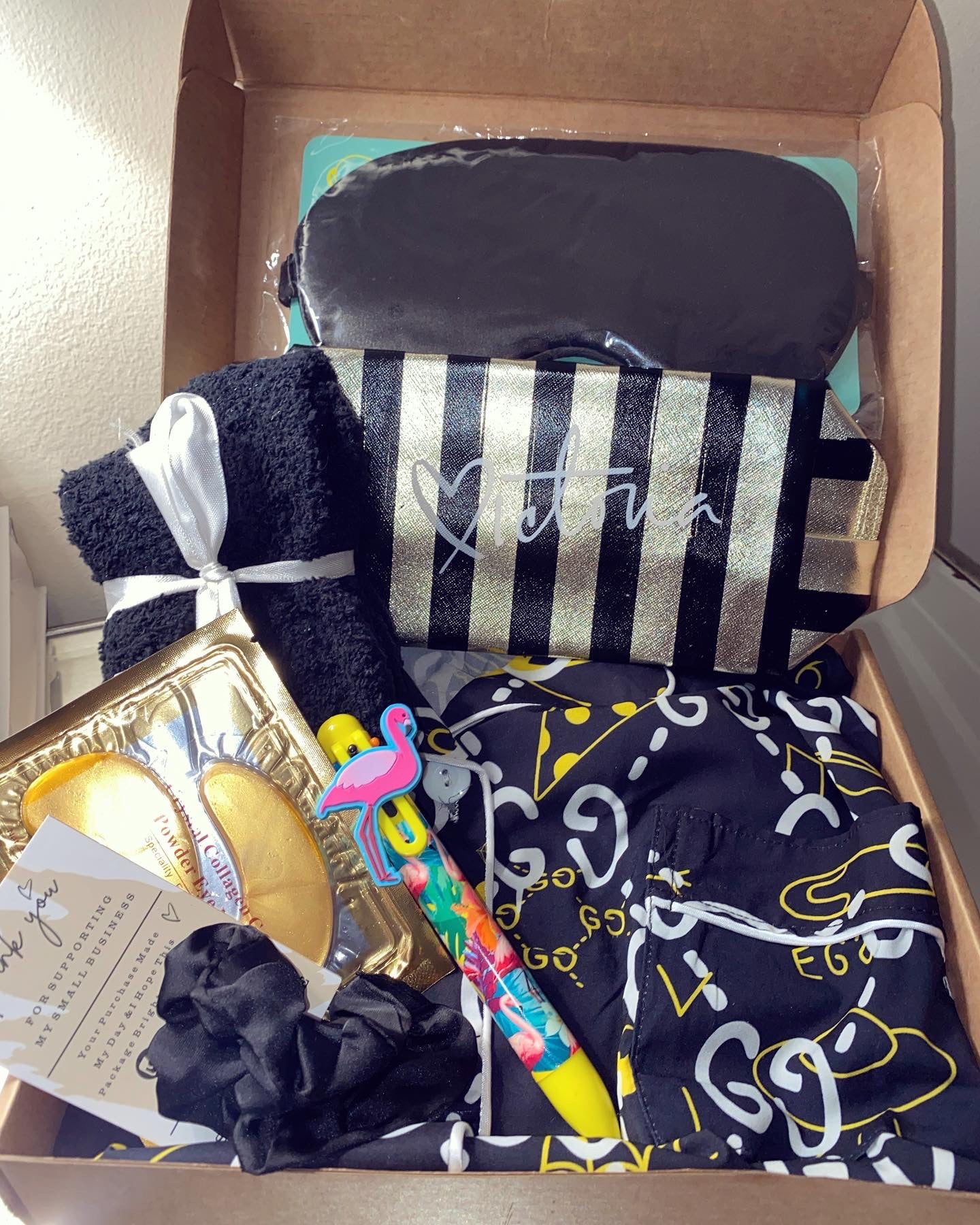 Black GG Pyjama Gift Box