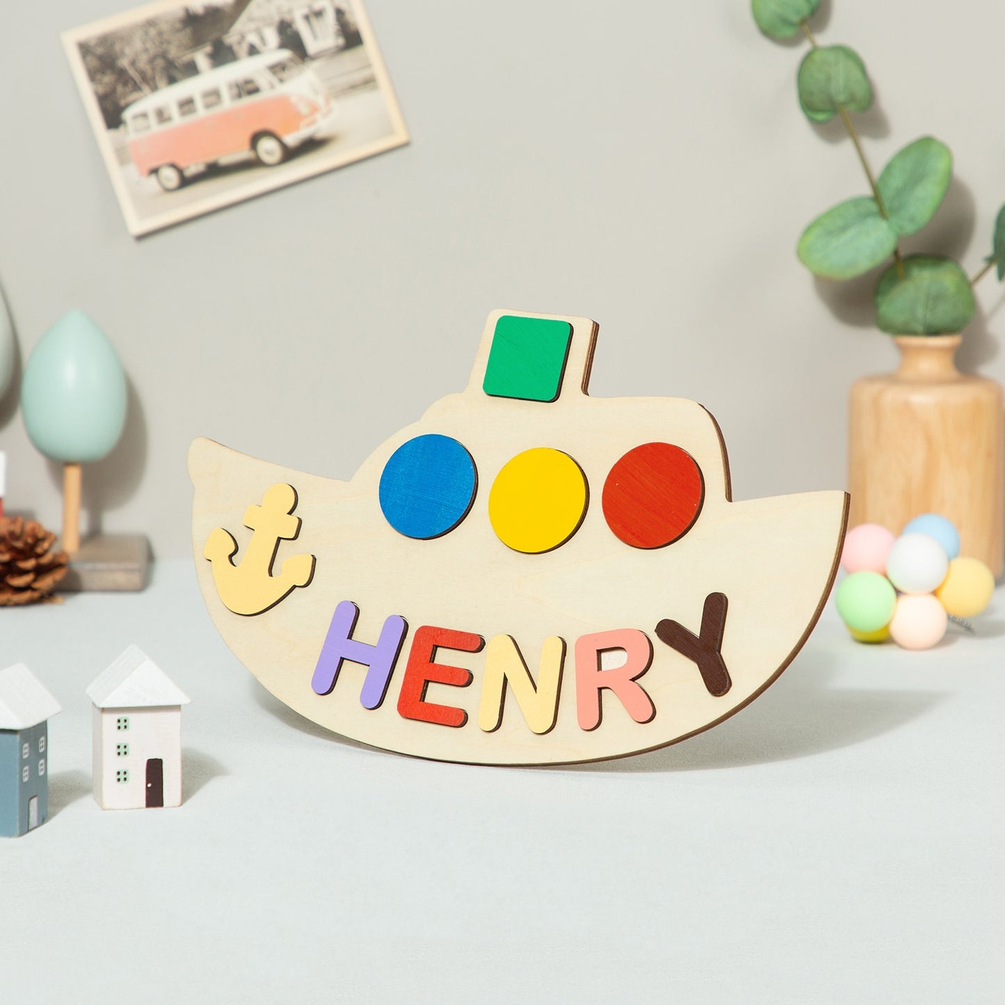 Personalised Wooden Name Puzzle Educational Toy