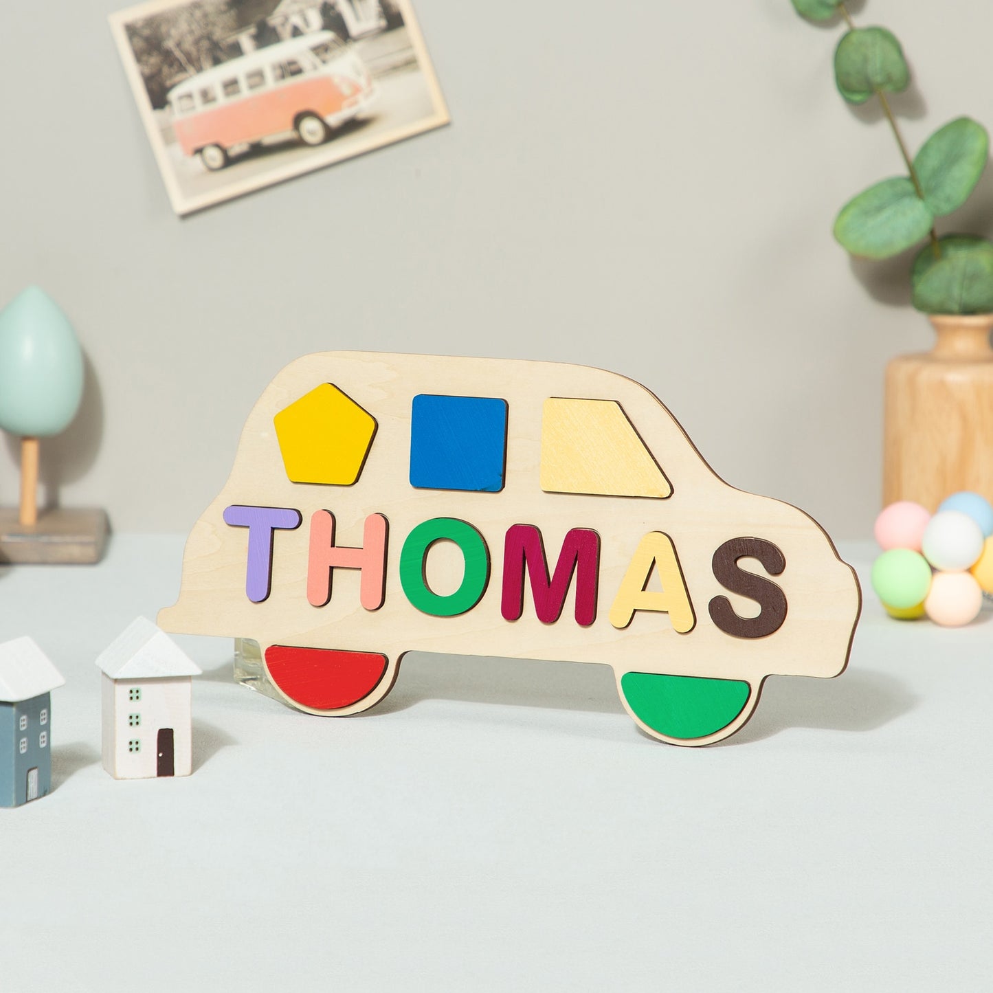 Personalised Wooden Name Puzzle Educational Toy