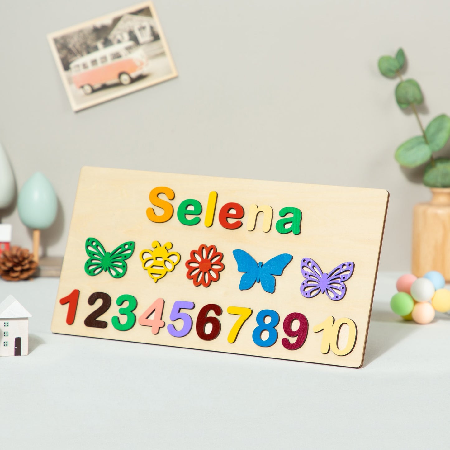 Personalised Wooden Name Puzzle Educational Toy